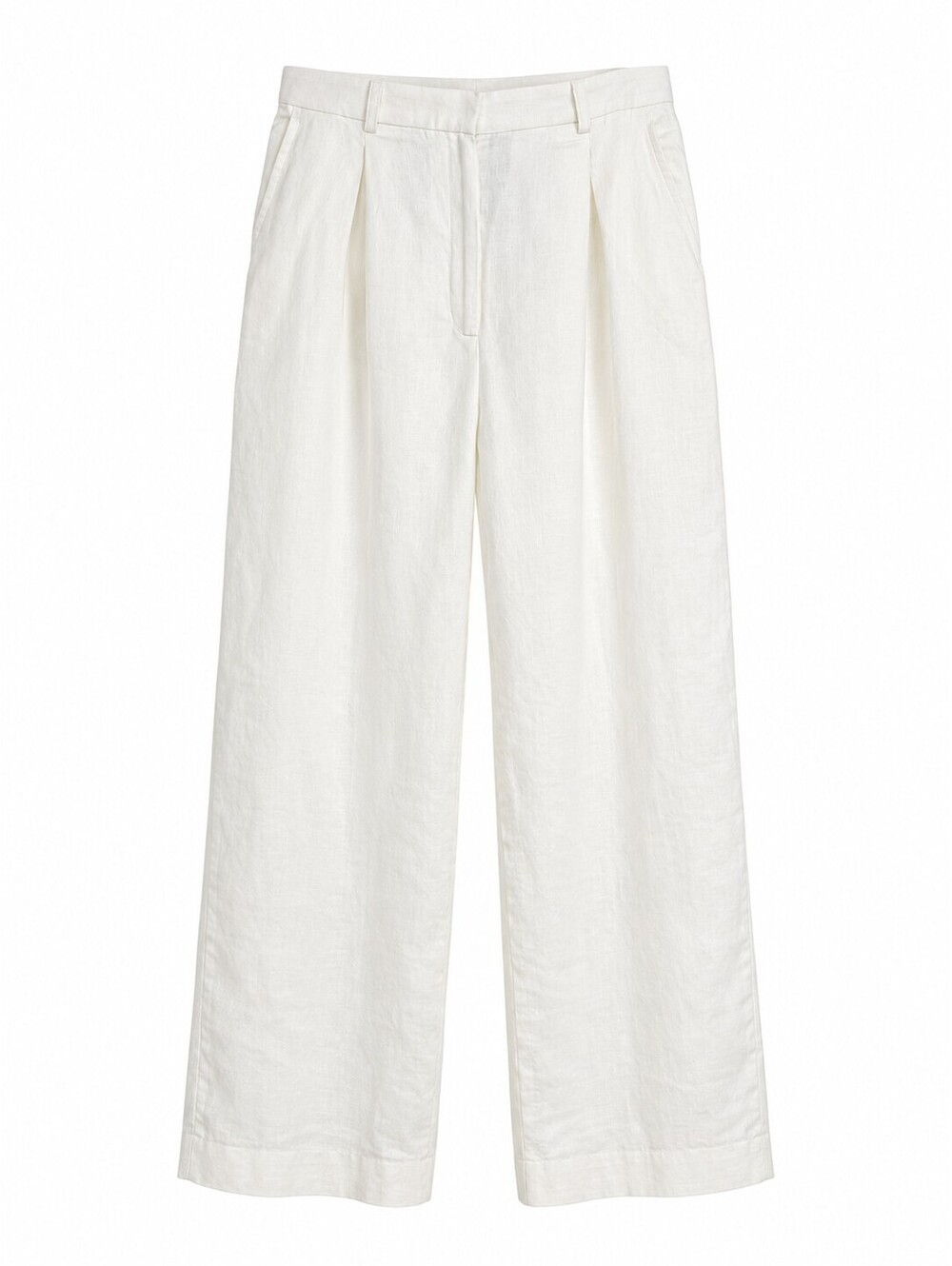 Lauren Ralph Lauren Women’s 10 White 100% Linen Wide Leg Trousers Pants